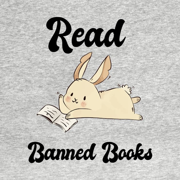 Adorable Rabbit Read Banned Books by Angelandspot